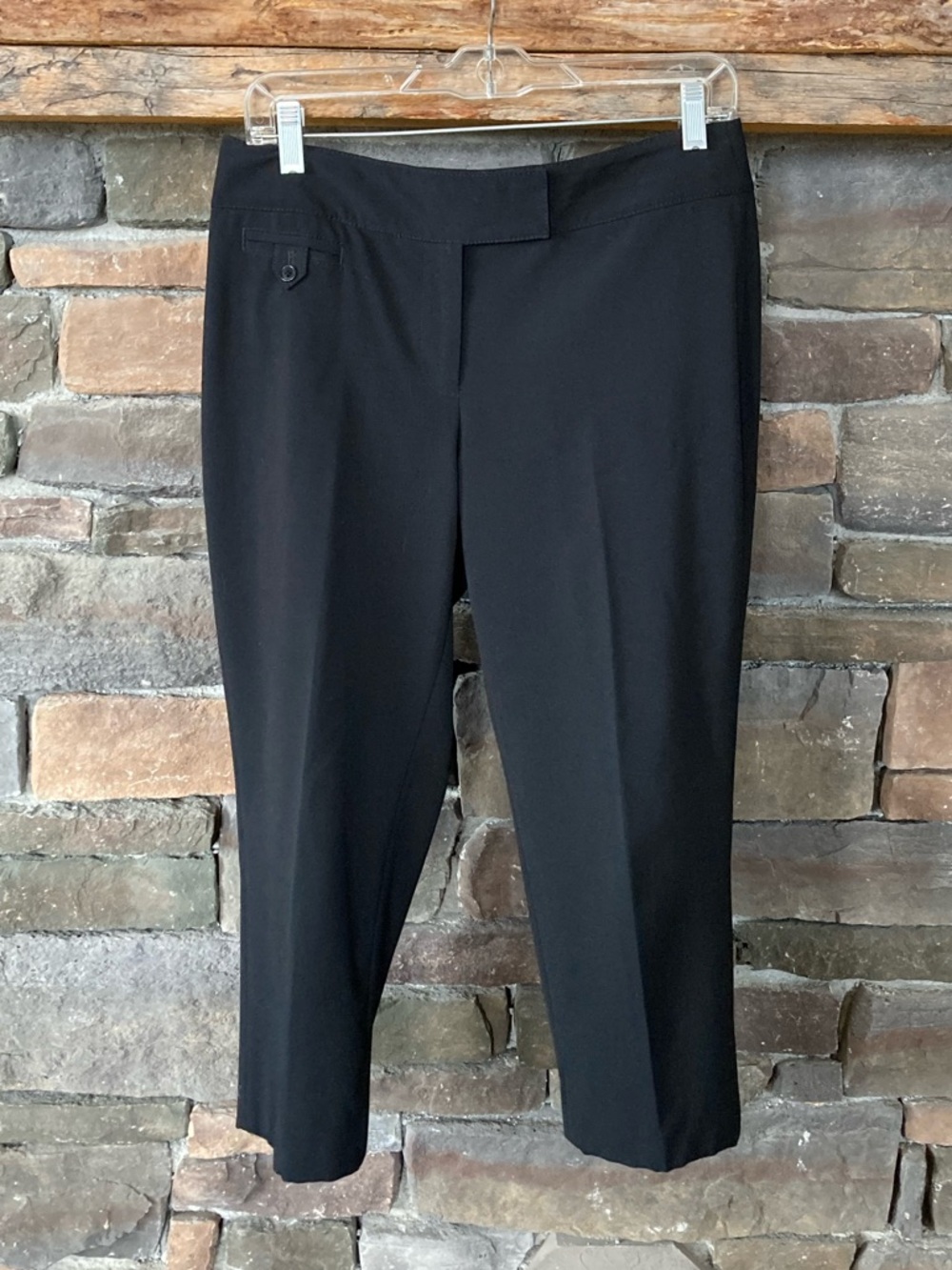 White House Black Market Legacy Black Cropped Capri Corpcore Pants - Picture 2 of 12
